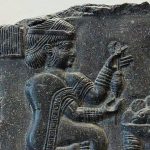 سنگ نگاره نقش زنی ایلامی درحال نخ ریسی (+عکس)